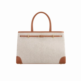 Caramel Canvas Book Tote Bag 33 (Final Sale) Durable Shopper