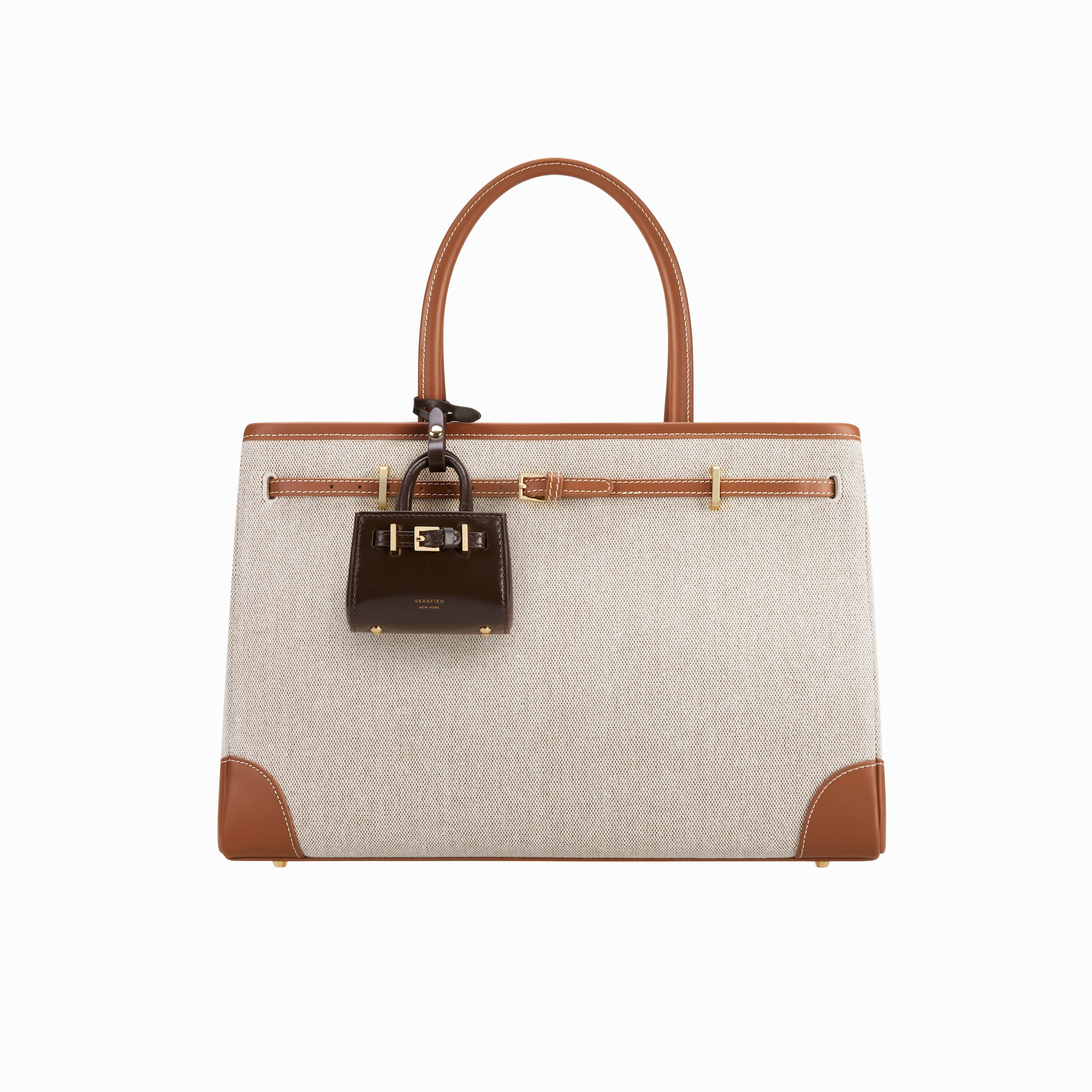 Classic Comfort Caramel Canvas Book Tote Bag 33 (Final Sale)