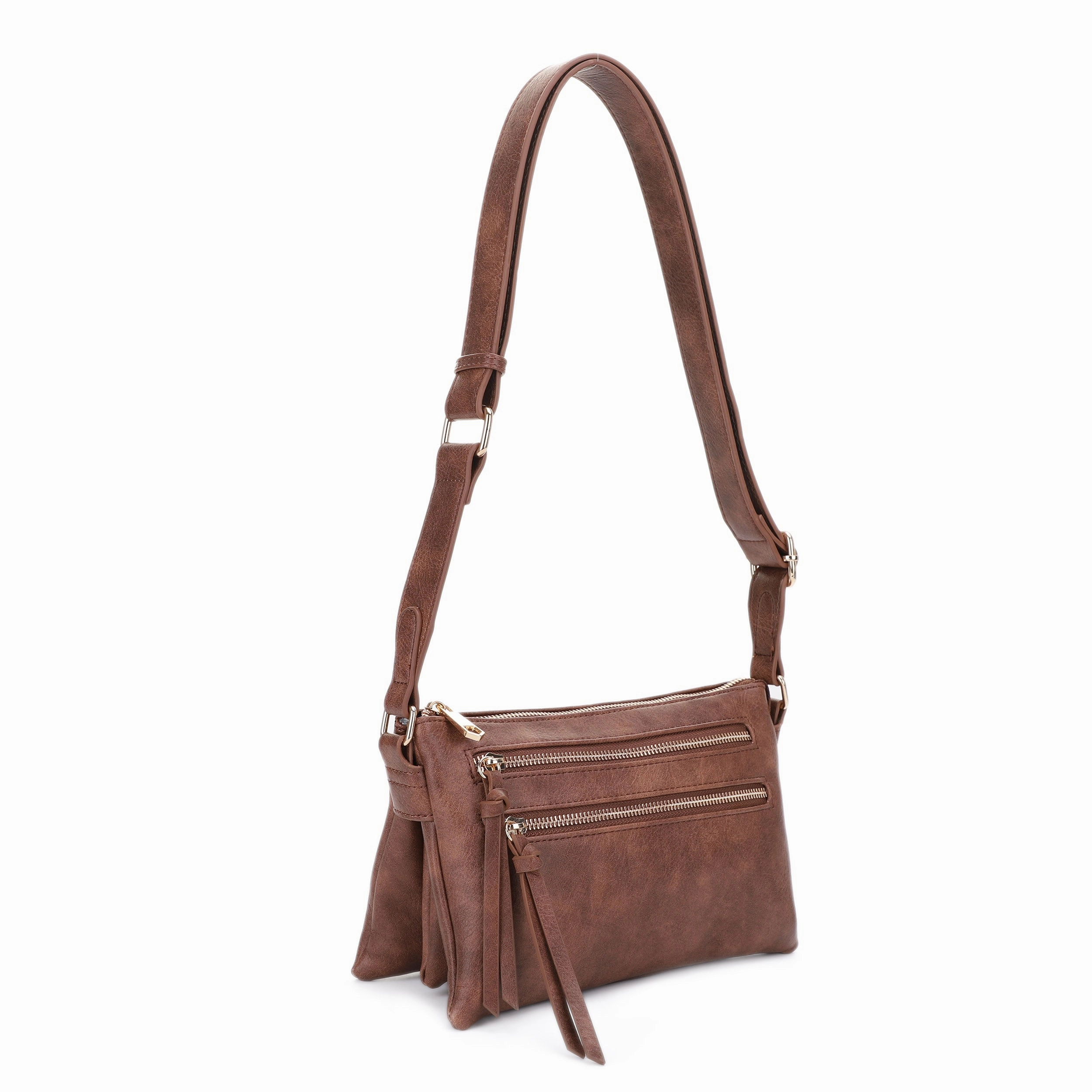 Cassidy Double Zipper Crossbody Everyday Organizer Stylish Journey