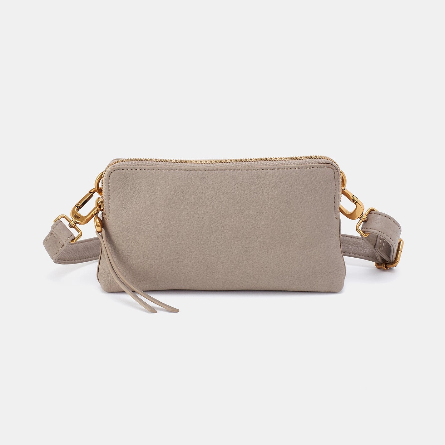 Comfort Wear Fern Slim Belt Bag in Pebbled Leather - Taupe
