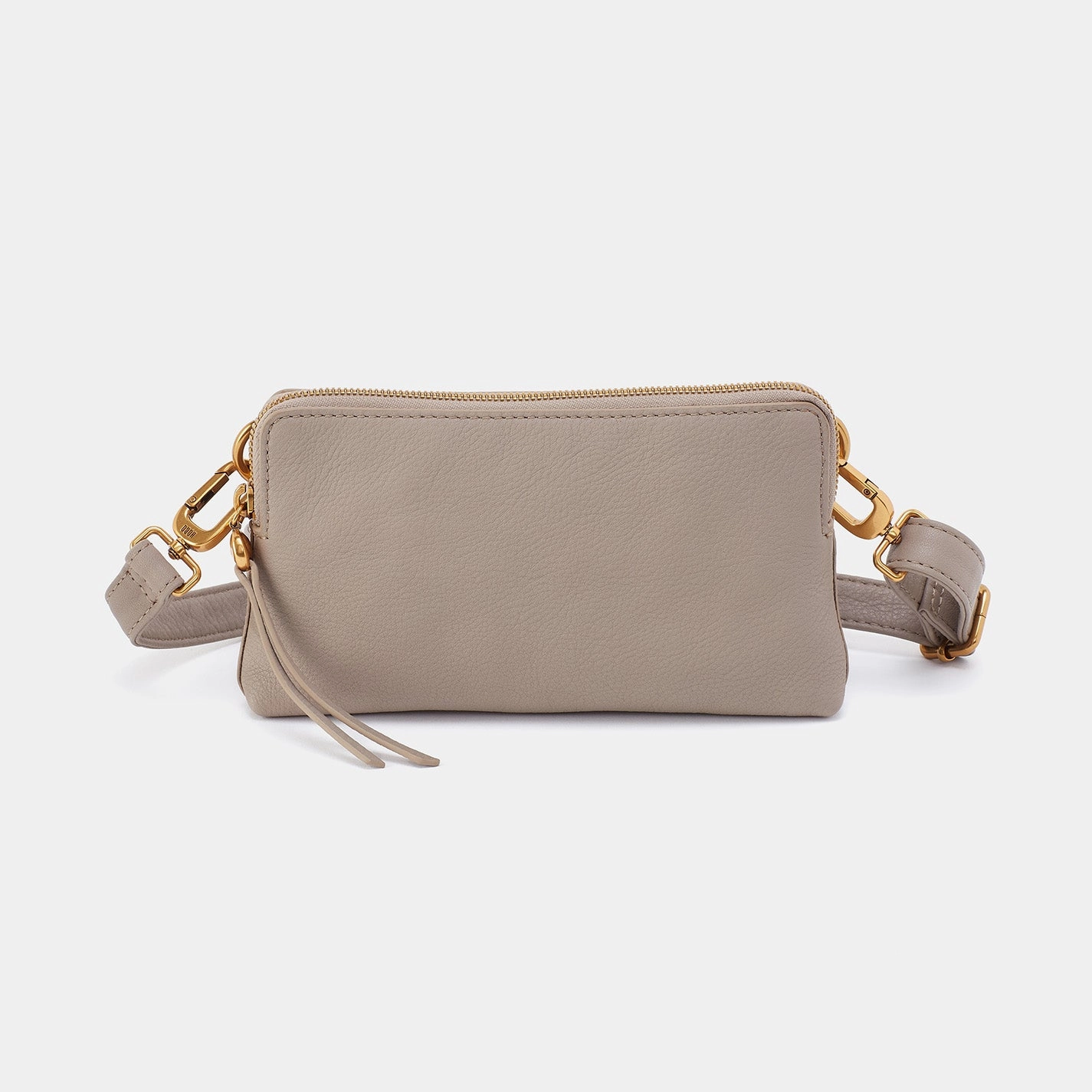 Comfortable fit ensures you can wear it all day without discomfort Fern Slim Belt Bag in Pebbled Leather - Taupe