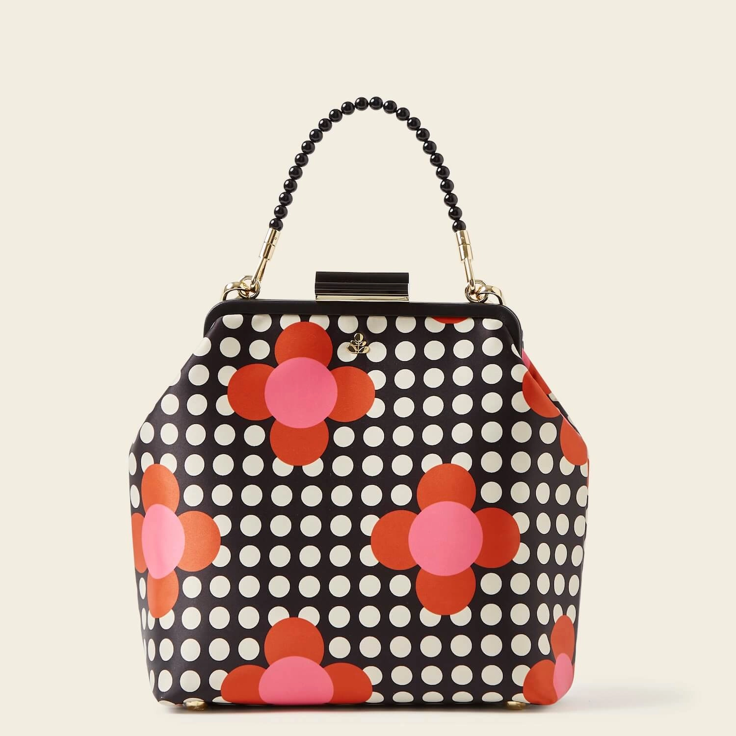 Casual Travel Jenny D Handbag - Fuchsia Flower Polka Dot