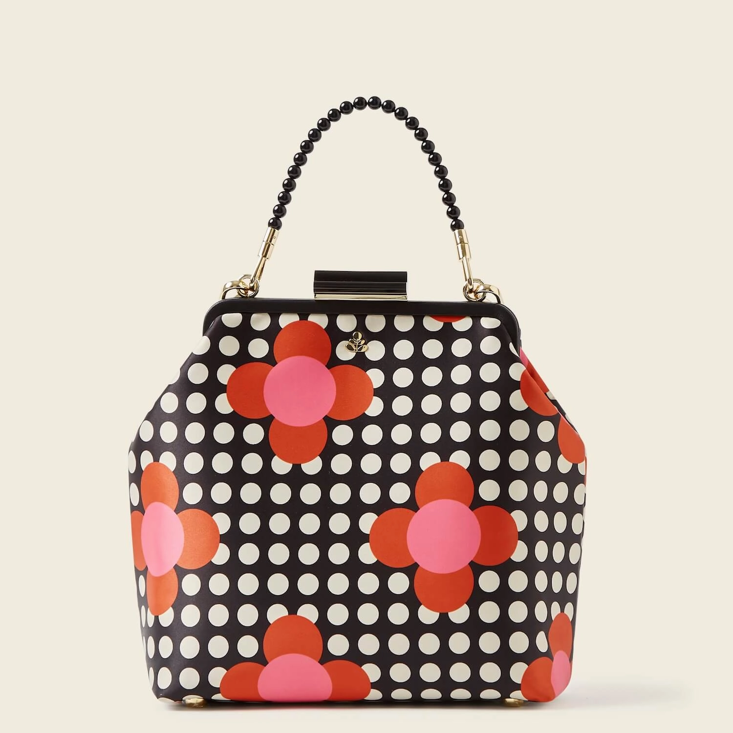Jenny D Handbag - Fuchsia Flower Polka Dot Lightweight Organizer