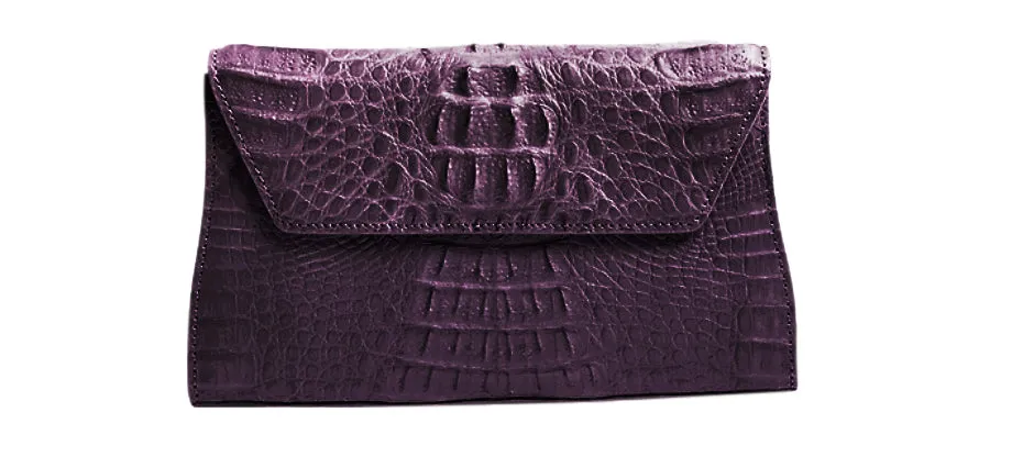 Functional Feature Celine Crocodile Clutch