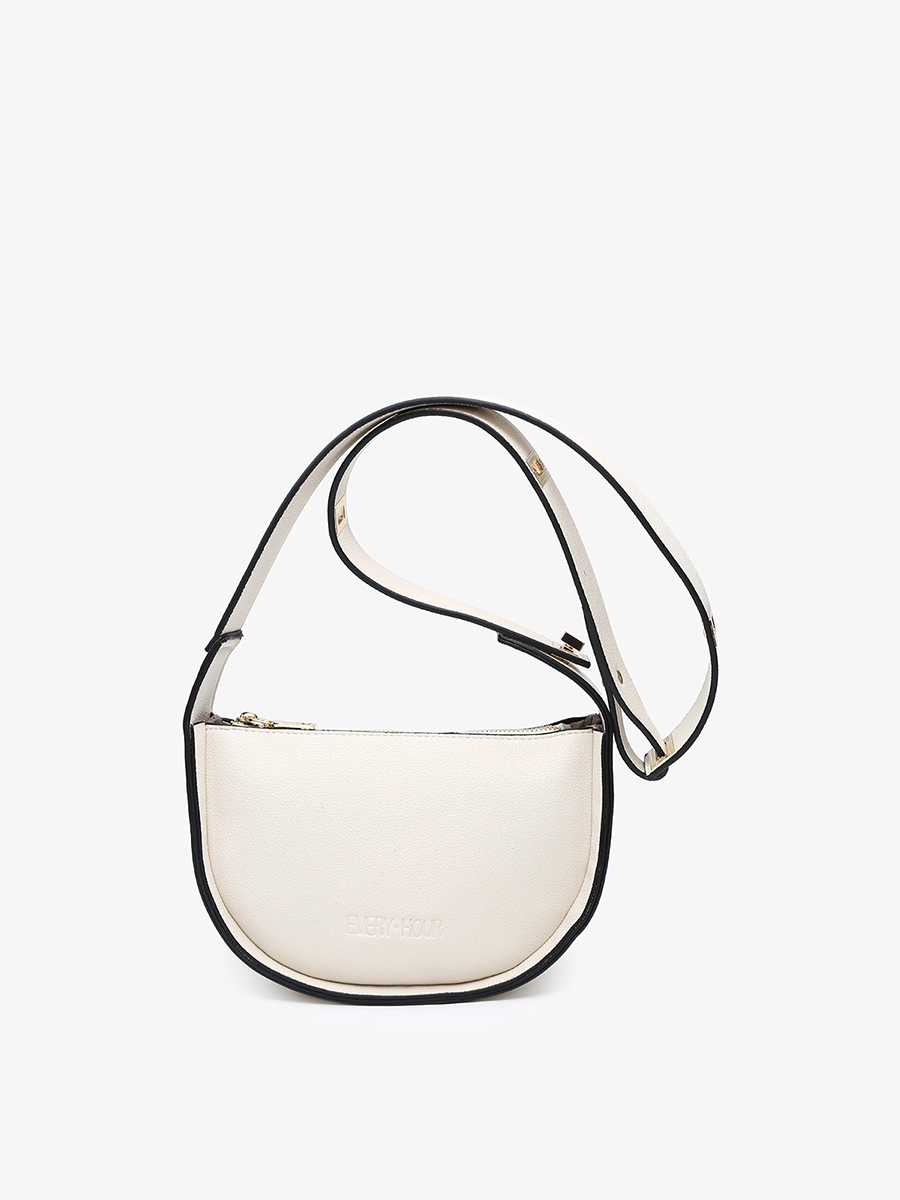 Celine Vegan Crescent Shoulder Bag detailed craft