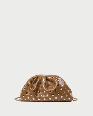 Trendy Street Bailey Safari/Silver Leather Dome Clutch