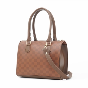 checkered handbag  brown (checkered) Trendy Look Fashion Forward
