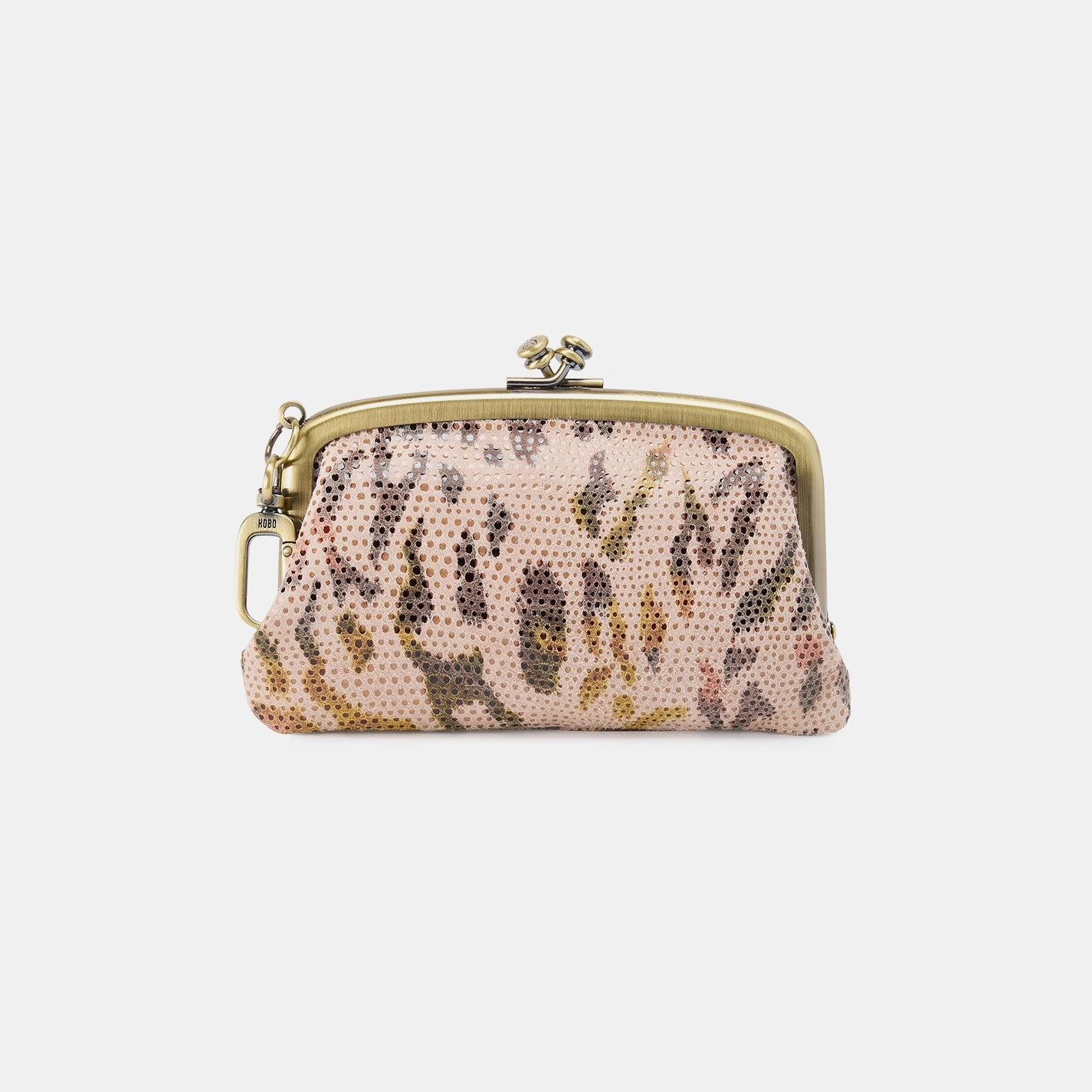 Practical Functionality Cheer Frame Pouch In Printed Leather - Summer Safari