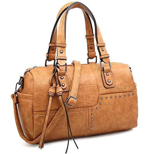 Style Companion Large Women's Barrel Handbag Top-handle Tote Work Travel with Long Strap l Dasein