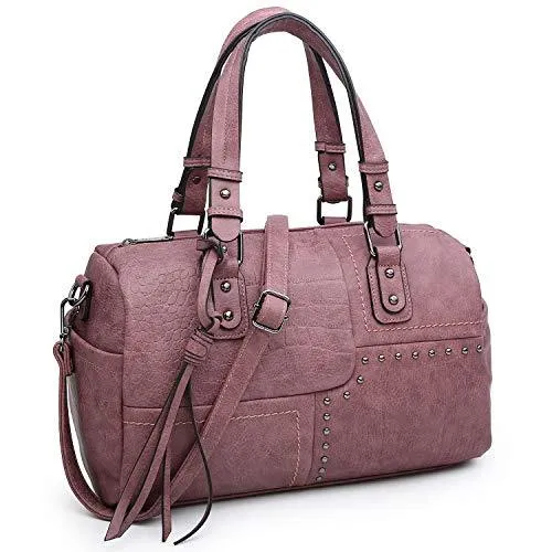 Timeless leather purse Smooth Grain Large Women's Barrel Handbag Top-handle Tote Work Travel with Long Strap l Dasein