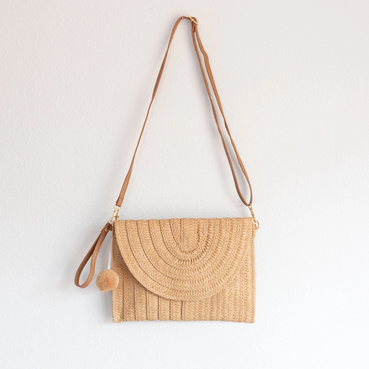 Casual Everyday Practical Travel Elena Handbags Straw Woven Shoulder Purse Clutch Handbag