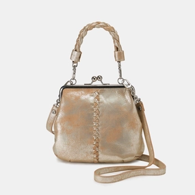 Alba Crossbody In Metallic Leather - Saddle Stardust Ideal for a variety of occasions from shopping to a night out