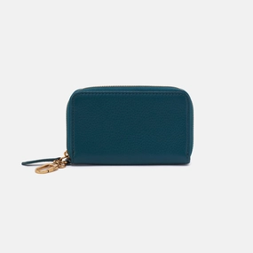 Durable Performance Move Clip Wallet In Pebbled Leather - Midnight Teal