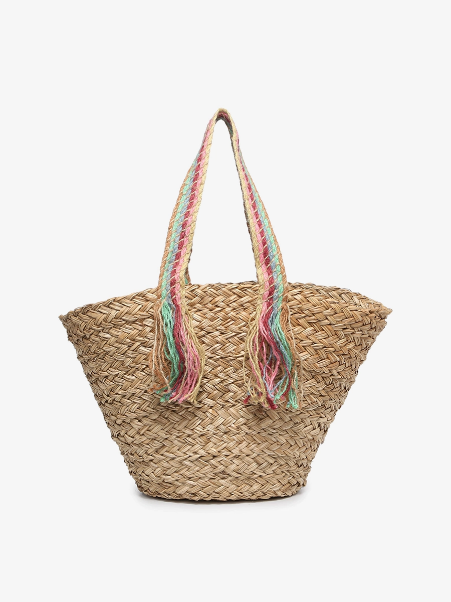 Kit Vegan Seagrass Tote Chic Look Compact Size