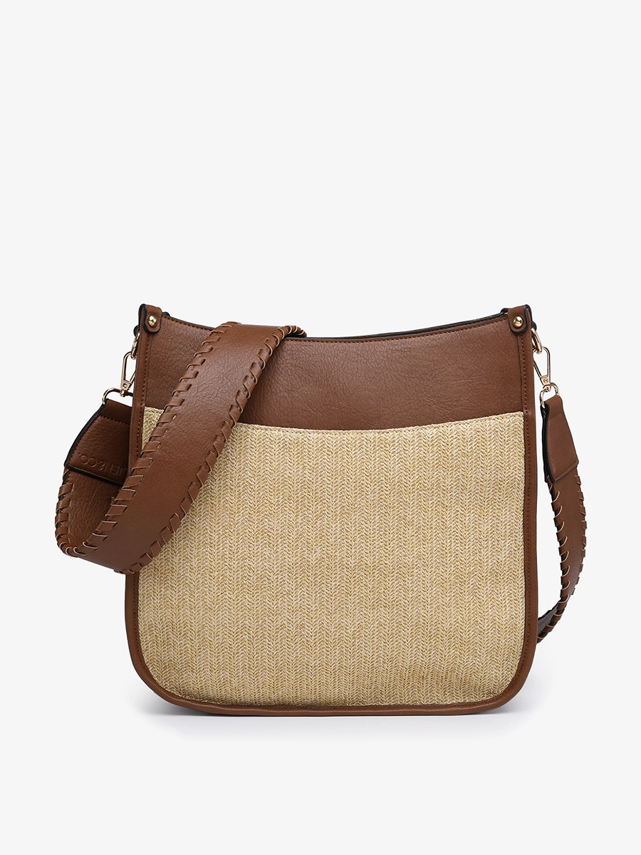 elegant design Chloe Vegan Straw Crossbody