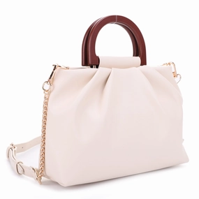 Outdoor Activity Clarissa Wooden Top Handle Ruched Crossbody