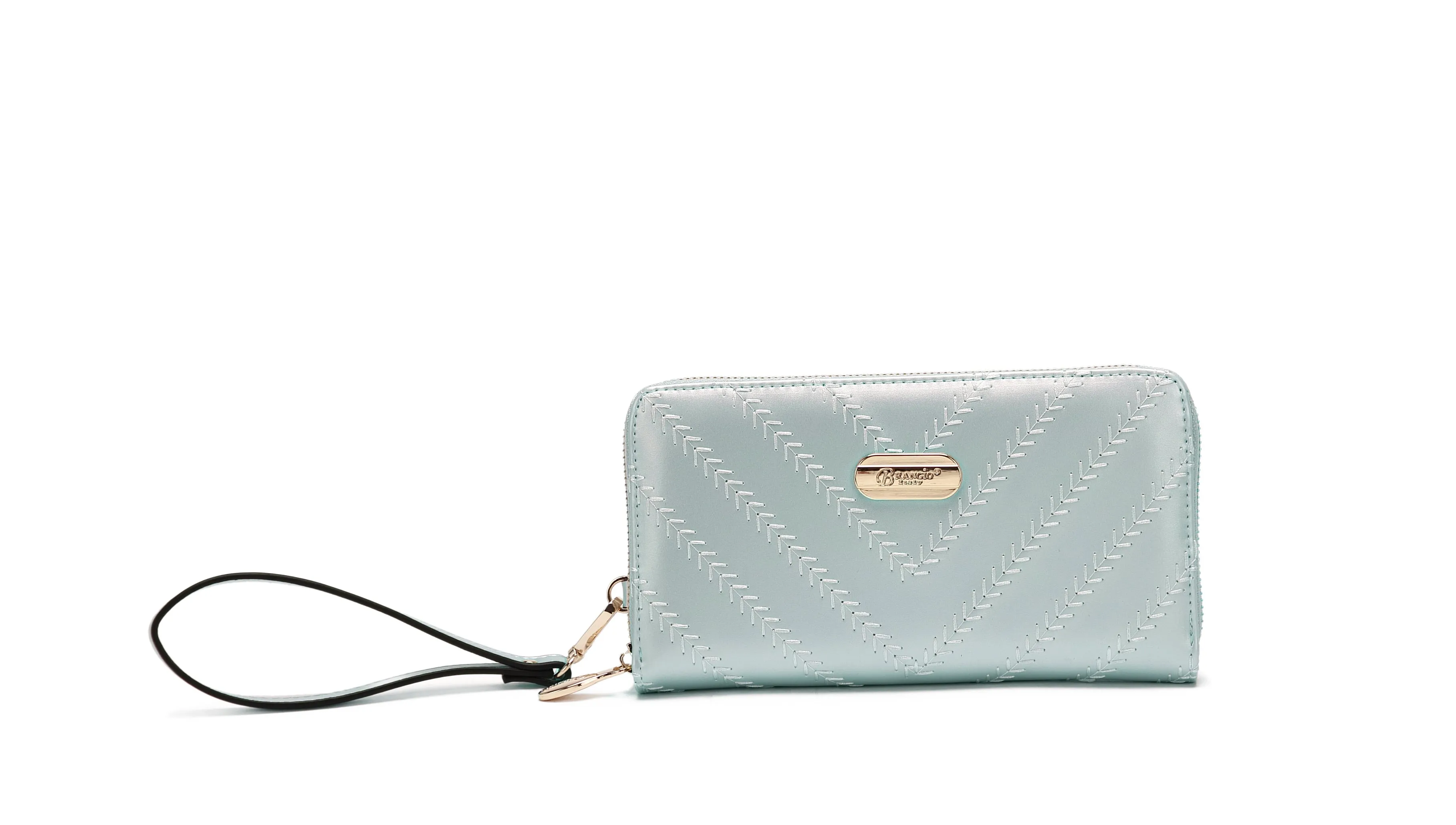 Brangio Compact Wristlet Wallet with Elegant Detailing Timeless Everyday
