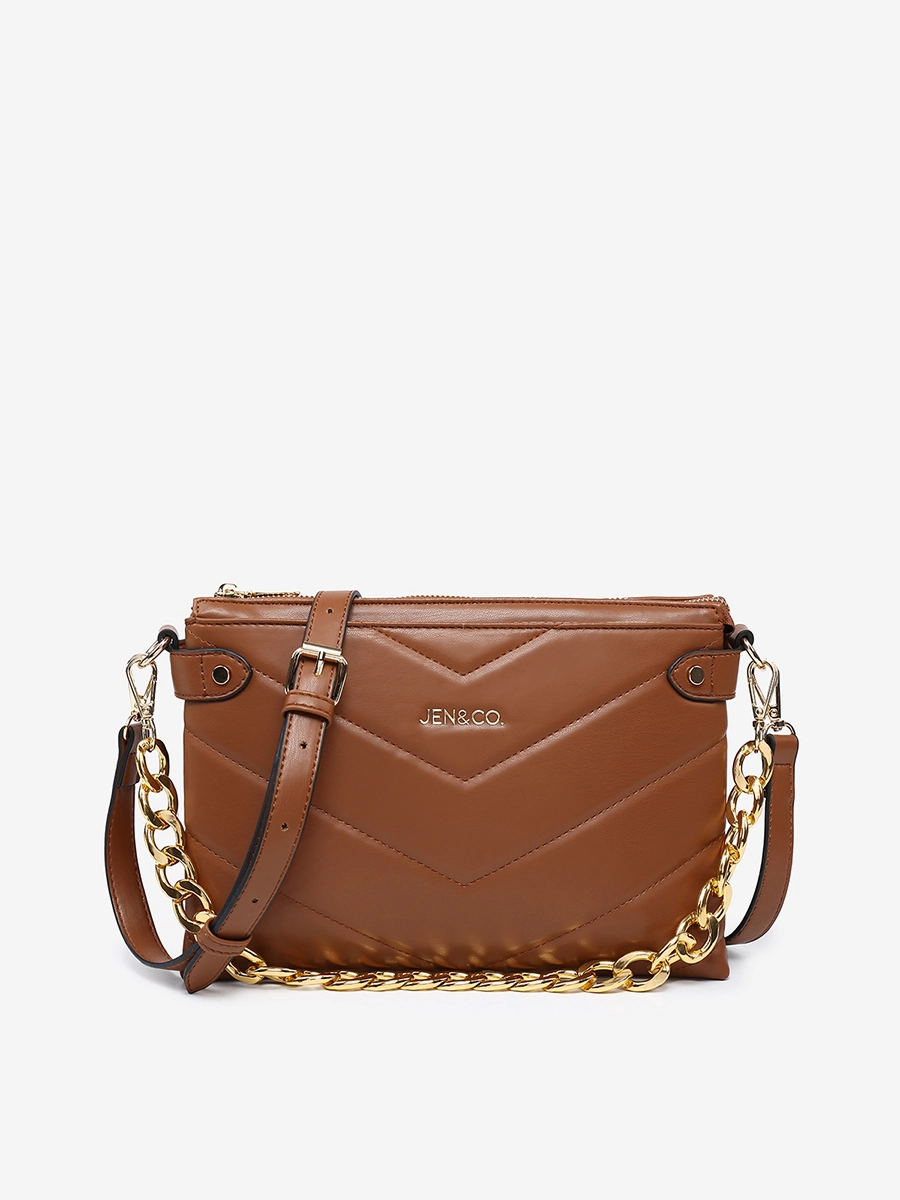 Britt Vegan Puffer Crossbody Classy Accent