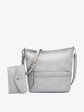 Cynthia Vegan Dist. Whipstitch Hobo Fashion Essential Refined Elegance