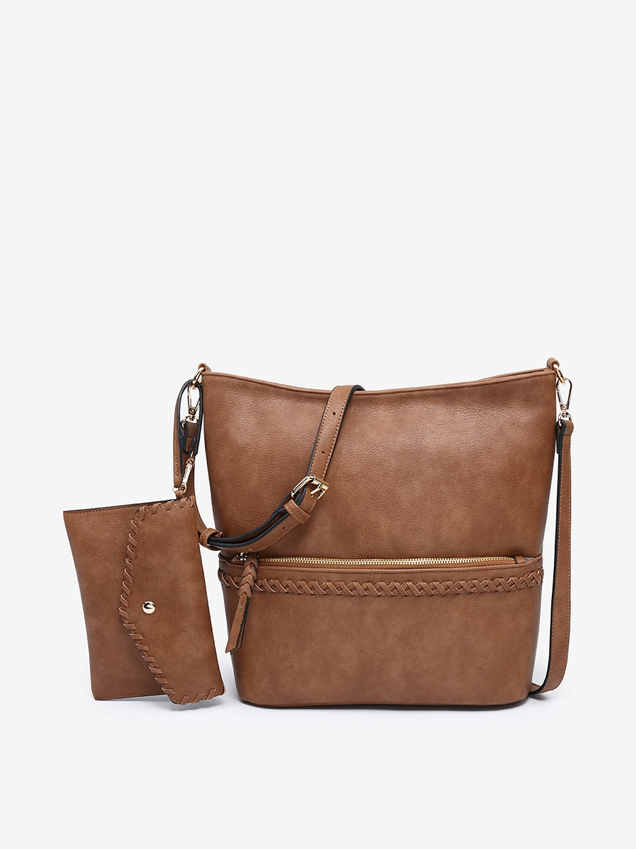 Luxury Detail Elegant Texture Cynthia Vegan Dist. Whipstitch Hobo