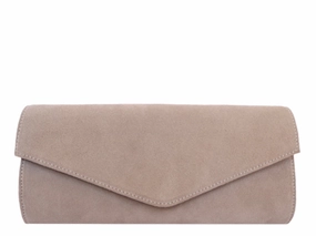Casual Travel Durable Simplicity Clutch Handbag Suede - Beige