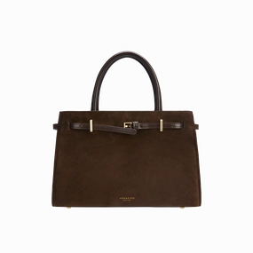 Espresso Suede Book Tote Bag 25 Everyday Organizer