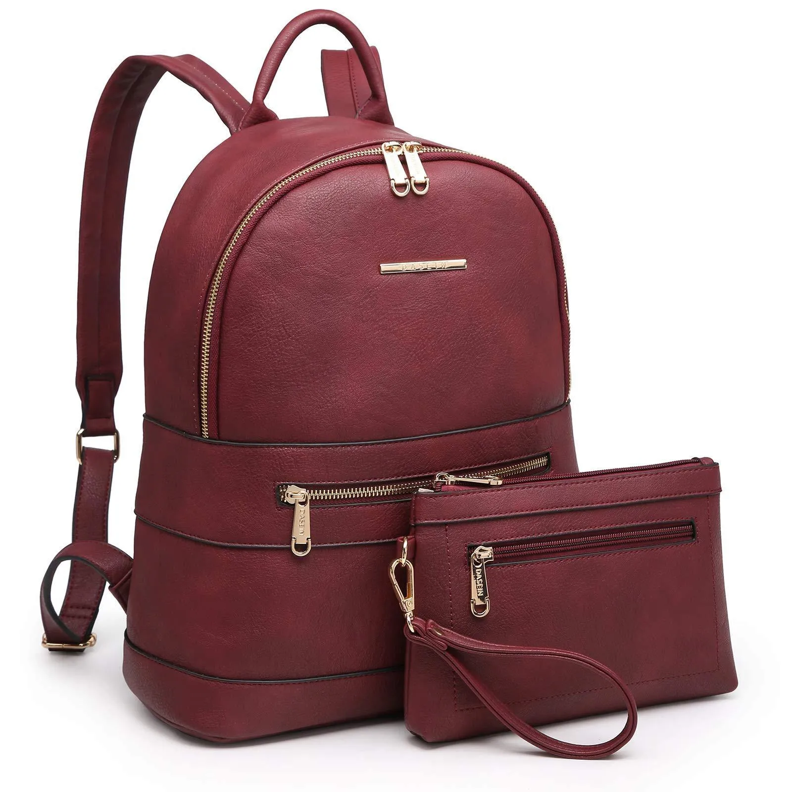 Compact Function Performance Fashion Casual Women Backpack with Matching Wristlet 2Pcs Set l Dasein