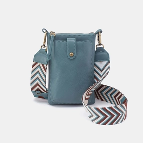 Clean Lines Compact Functional Gear Cass Phone Crossbody in Pebbled Leather - Agave Leaf