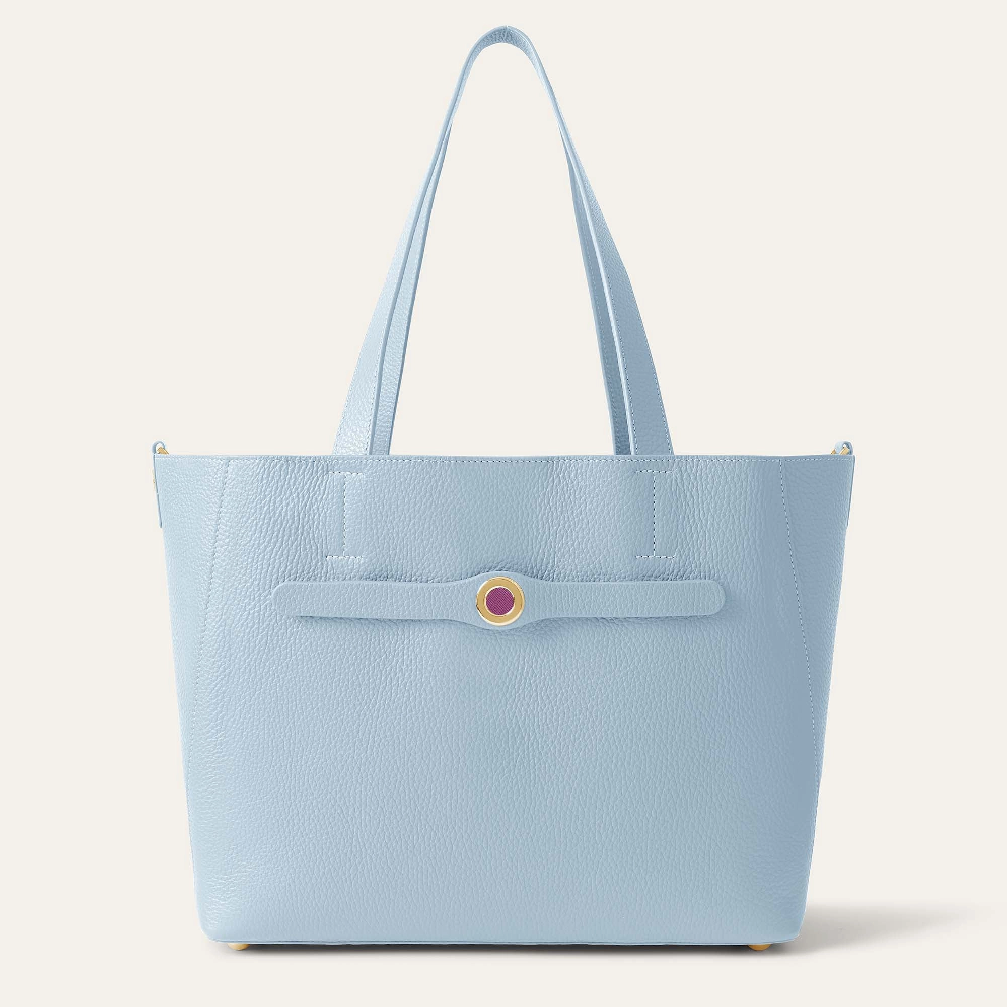 Sarah Tote | Duck Egg with Gold hardware Holiday Travel