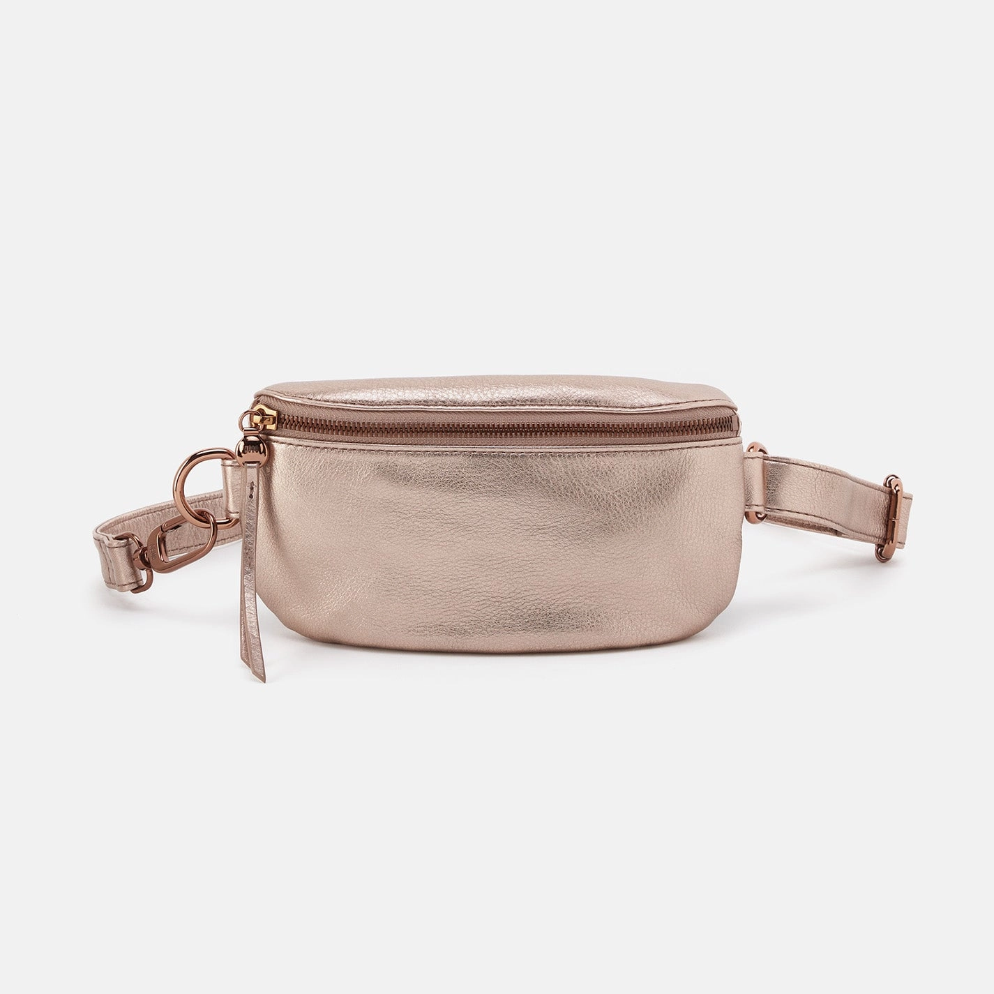 Fern Belt Bag In Metallic Leather - Pink Gold Metallic Classic Appeal Daily Journey