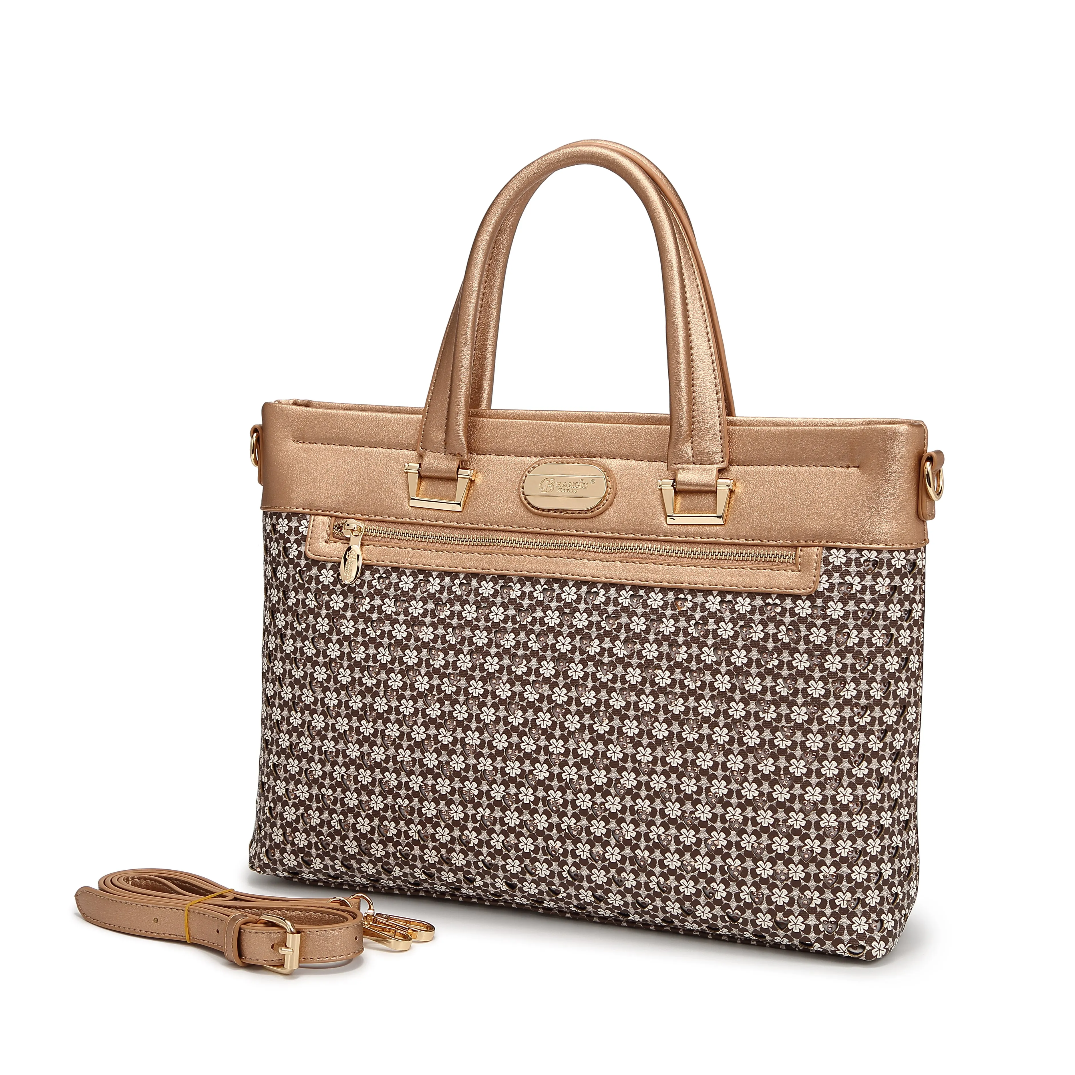 Smooth Surface Everyday Classic Brangio Floral Executive Tote