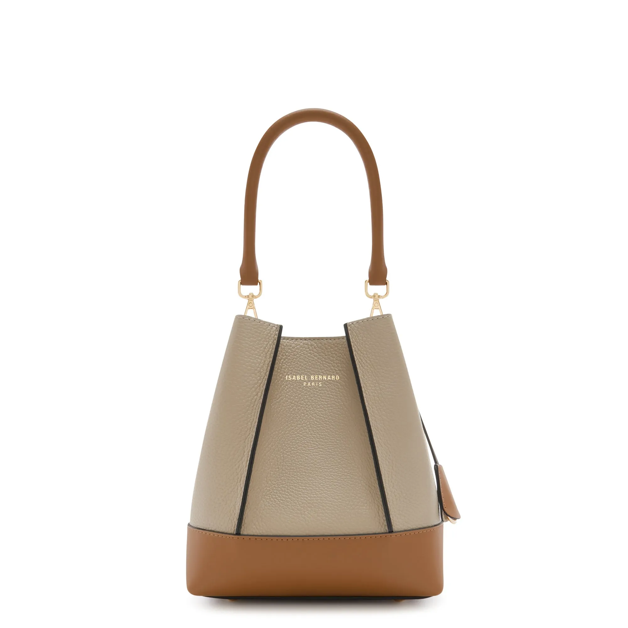 Classic Utility Femme Forte Minette taupe calfskin leather handbag