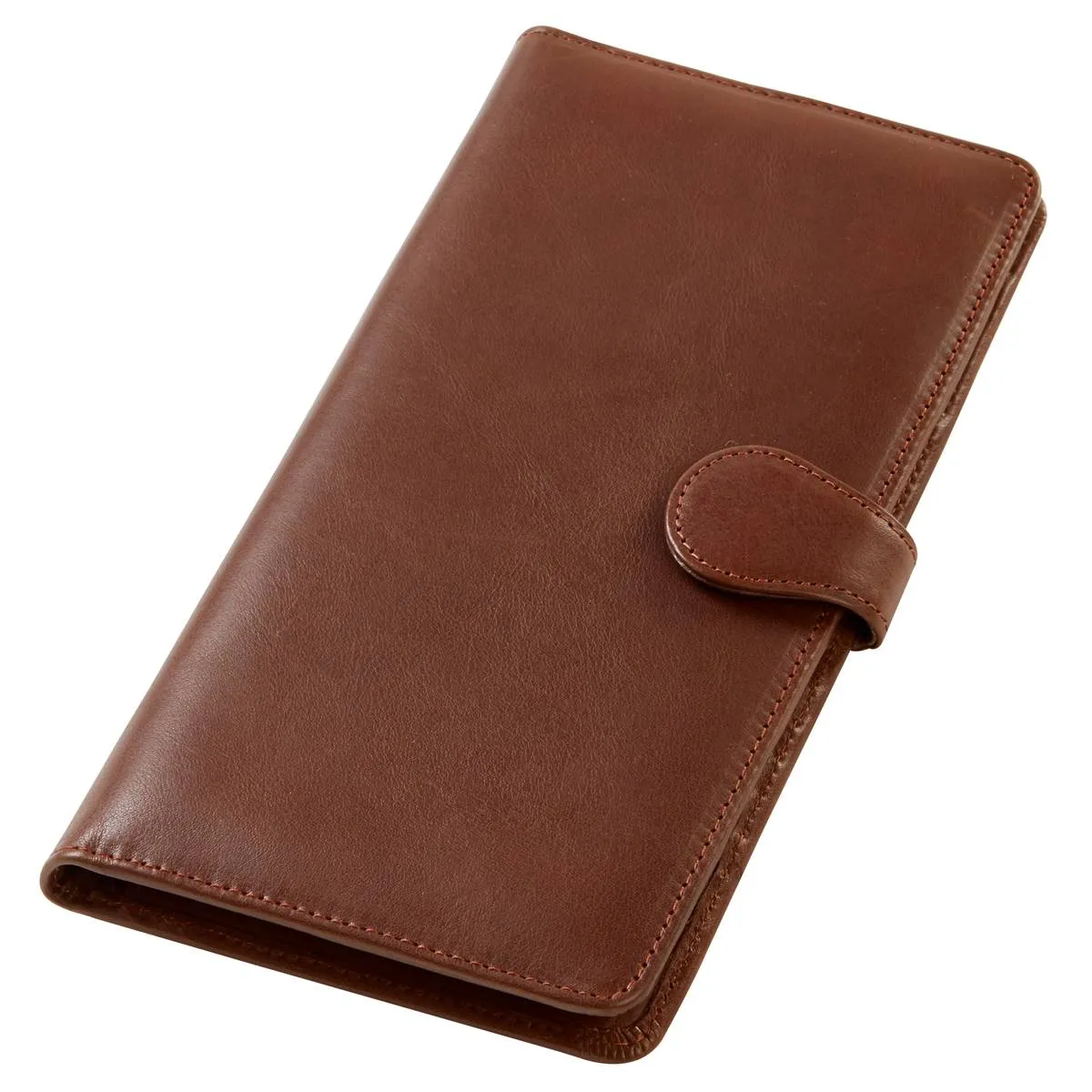 Outdoor Comfort Minimal Functionality Tuscan Leather Snap Travel Wallet