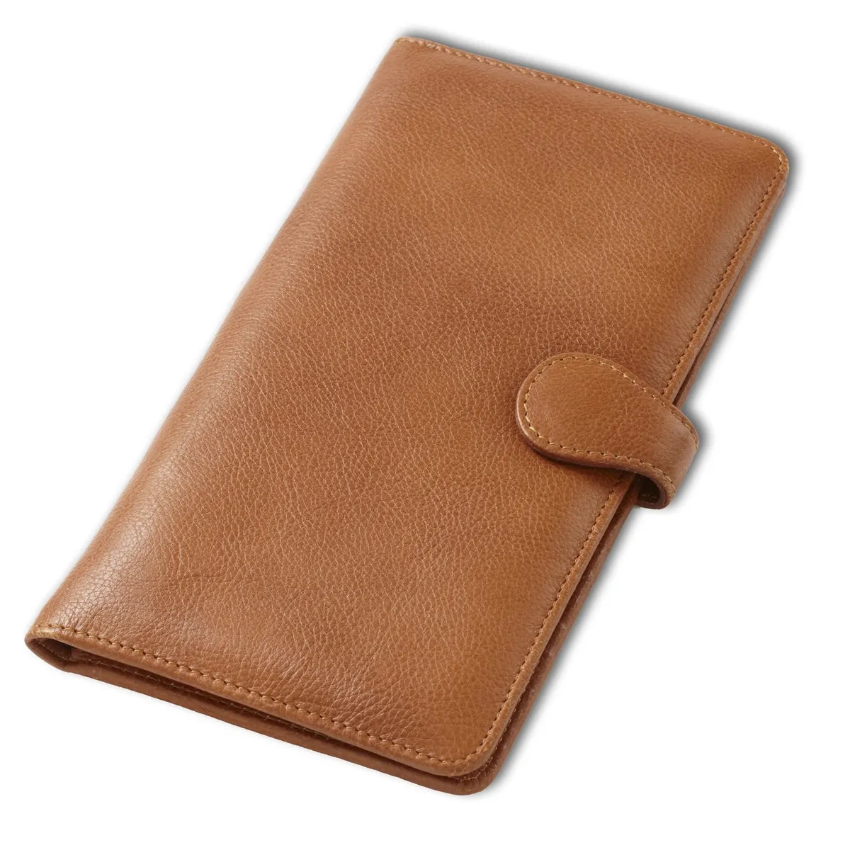 Compact Everyday Tuscan Leather Snap Travel Wallet