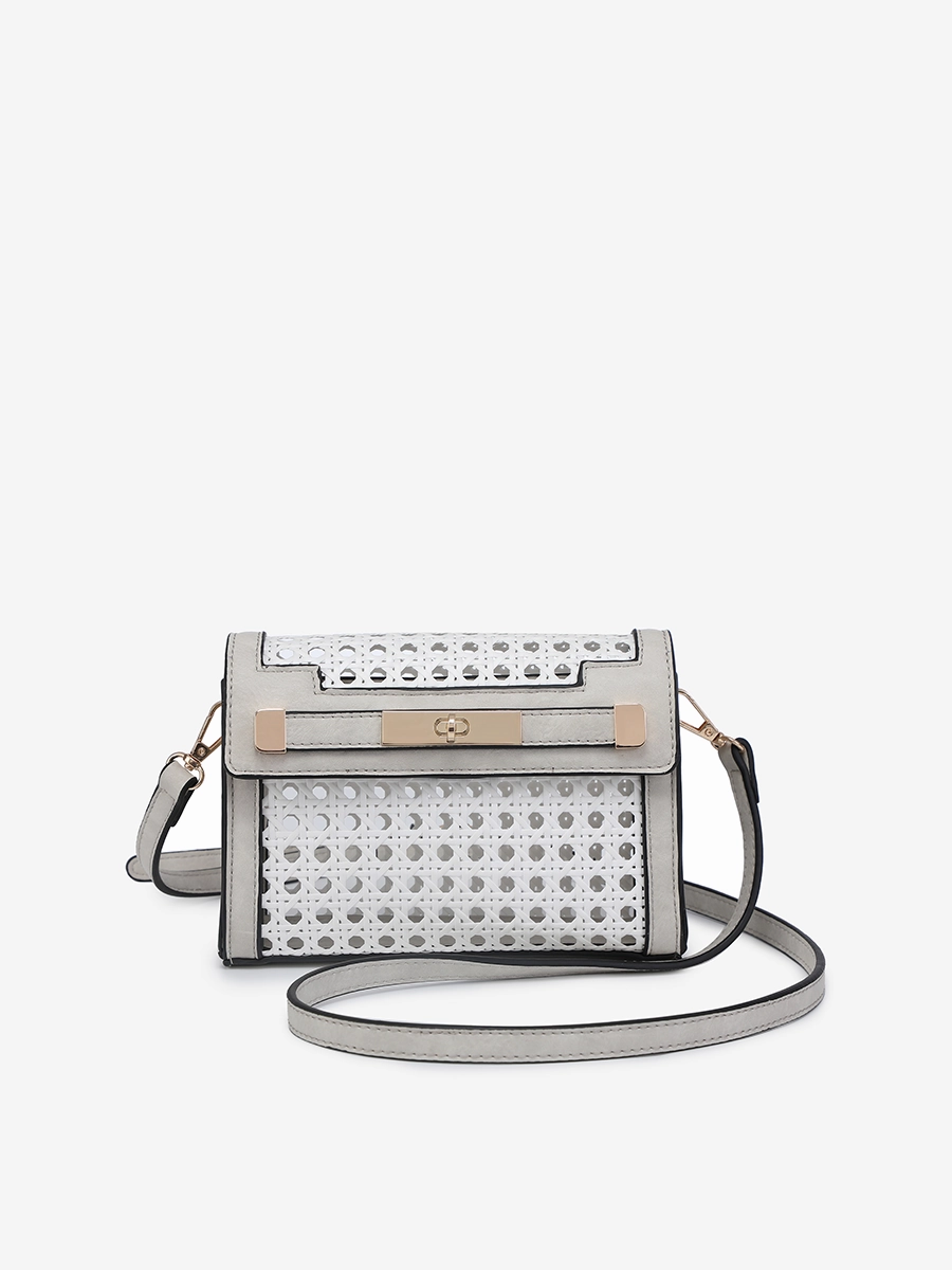 Contemporary Elegance Luxury material Etta Vegan Rattan Crossbody