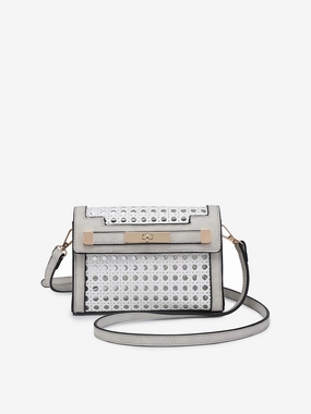 Contemporary Elegance Luxury material Etta Vegan Rattan Crossbody