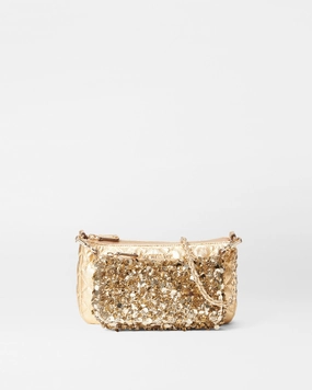 Gold Multi Sequin Crosby Convertible Crossbody Easy-to-maintain fabric that stays looking good over time