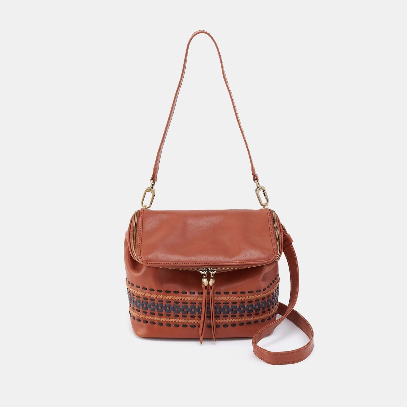 Lightweight Function Compact Shape Fernwell Medium Crossbody in Smooth Leather with Multi Stitch - Timberline