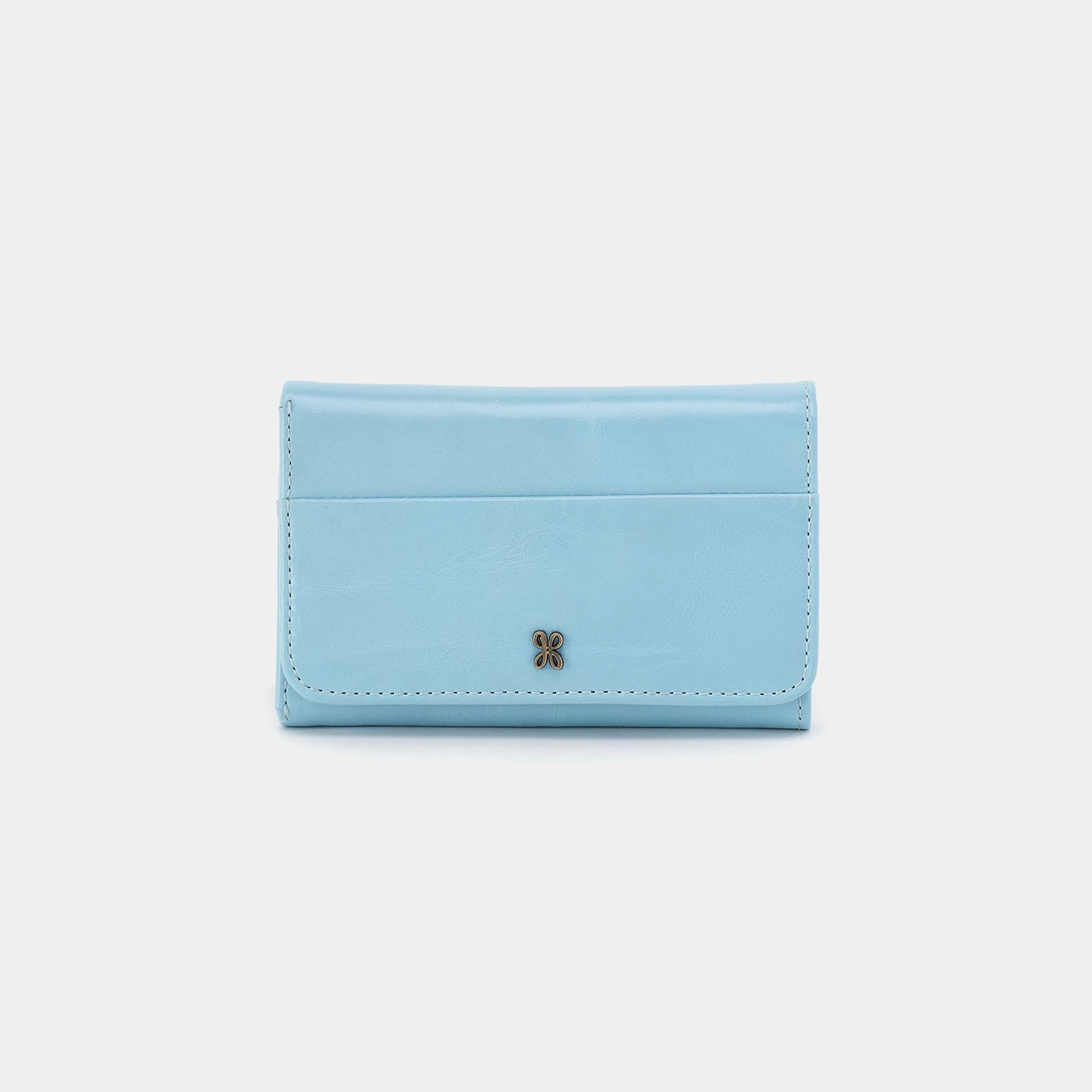 Flexible Carry Minimal Everyday Jill Trifold Wallet In Polished Leather - Stratosphere