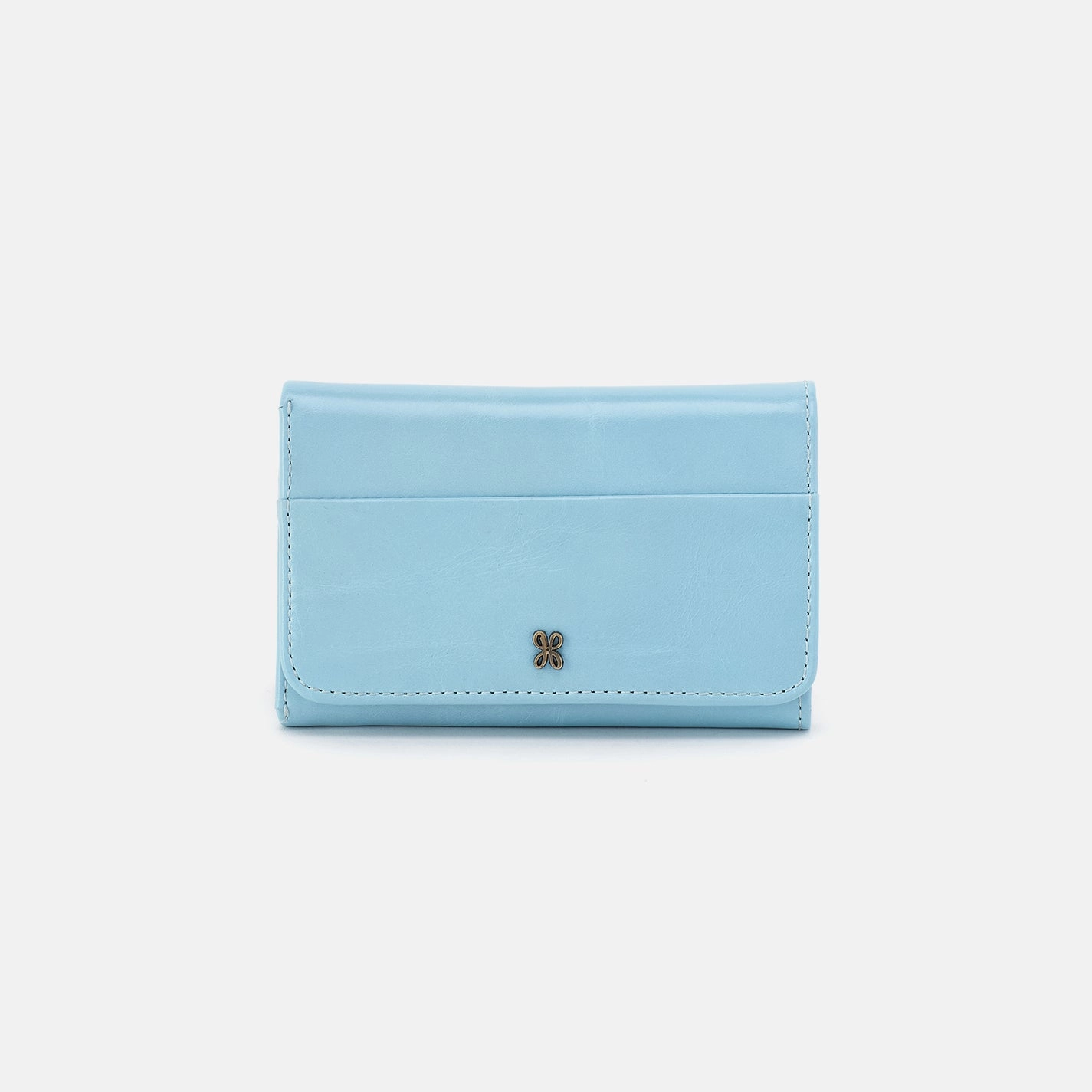 Weekend Carry Gift For Her Jill Trifold Wallet In Polished Leather - Stratosphere