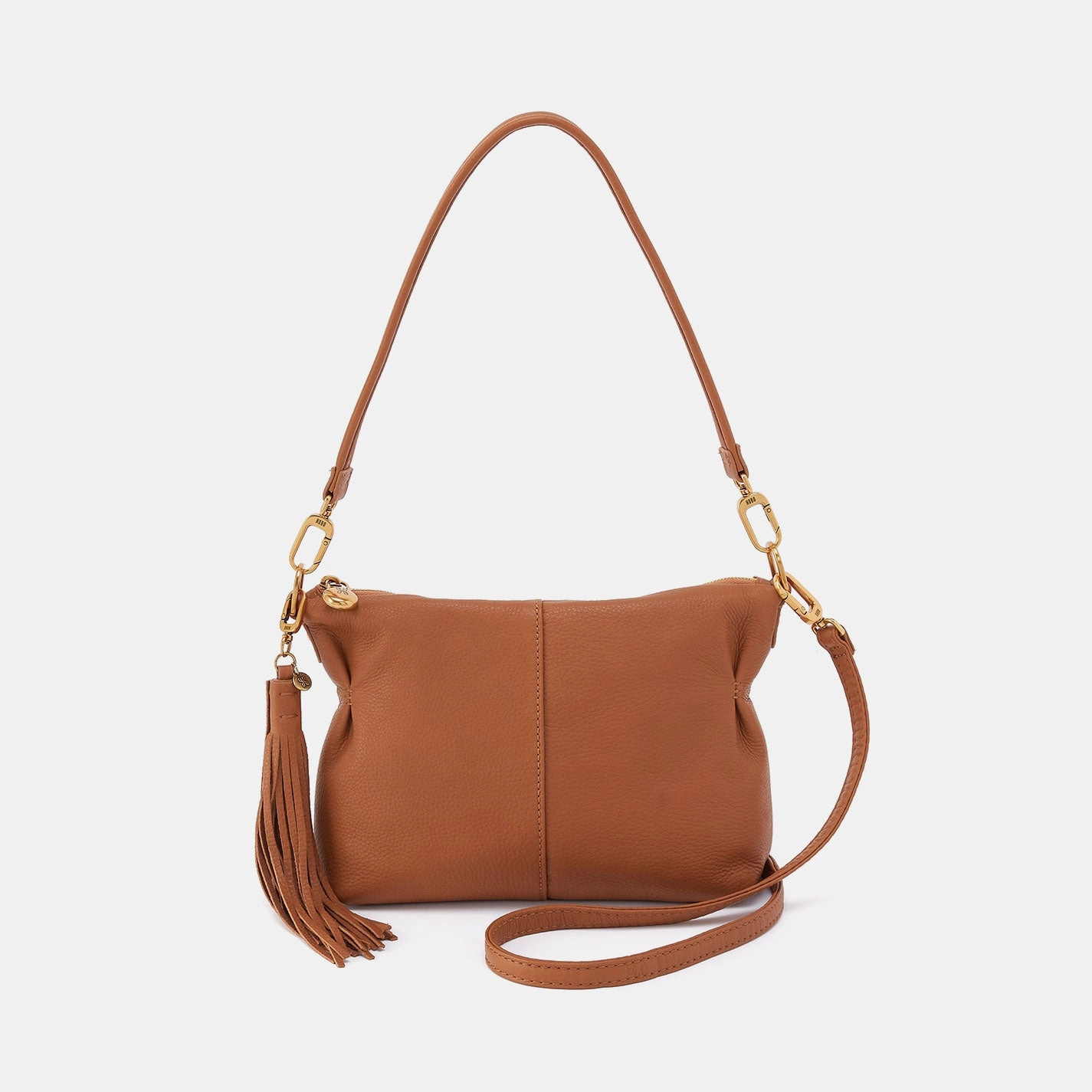Kori Crossbody in Pebbled Leather - Warm Honey Fashion Statement Everyday Performance
