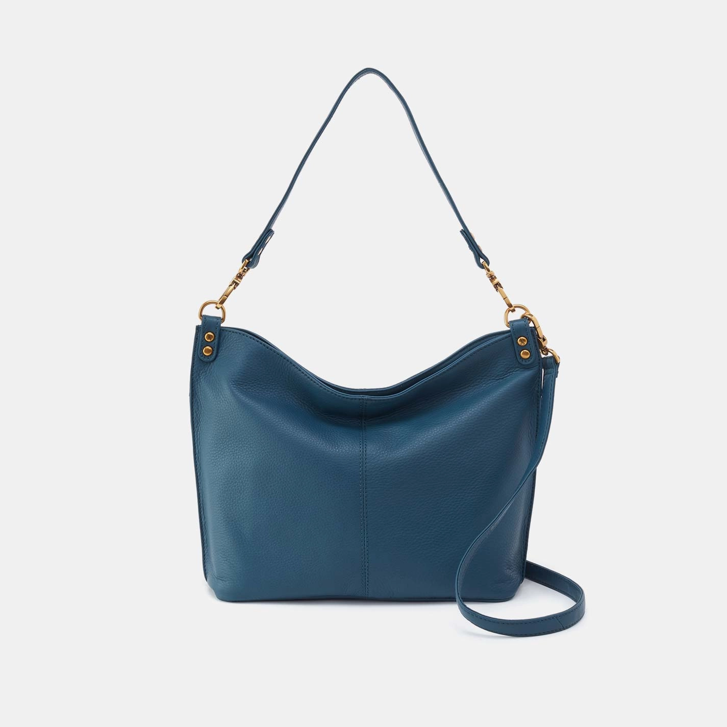 Pier Shoulder Bag in Pebbled Leather - Peacock Feather Everyday Essentials Soft Feel