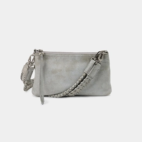 Practical Compact Gear Trend Setting Darcy Crossbody In Buffed Leather - Misty Harbor