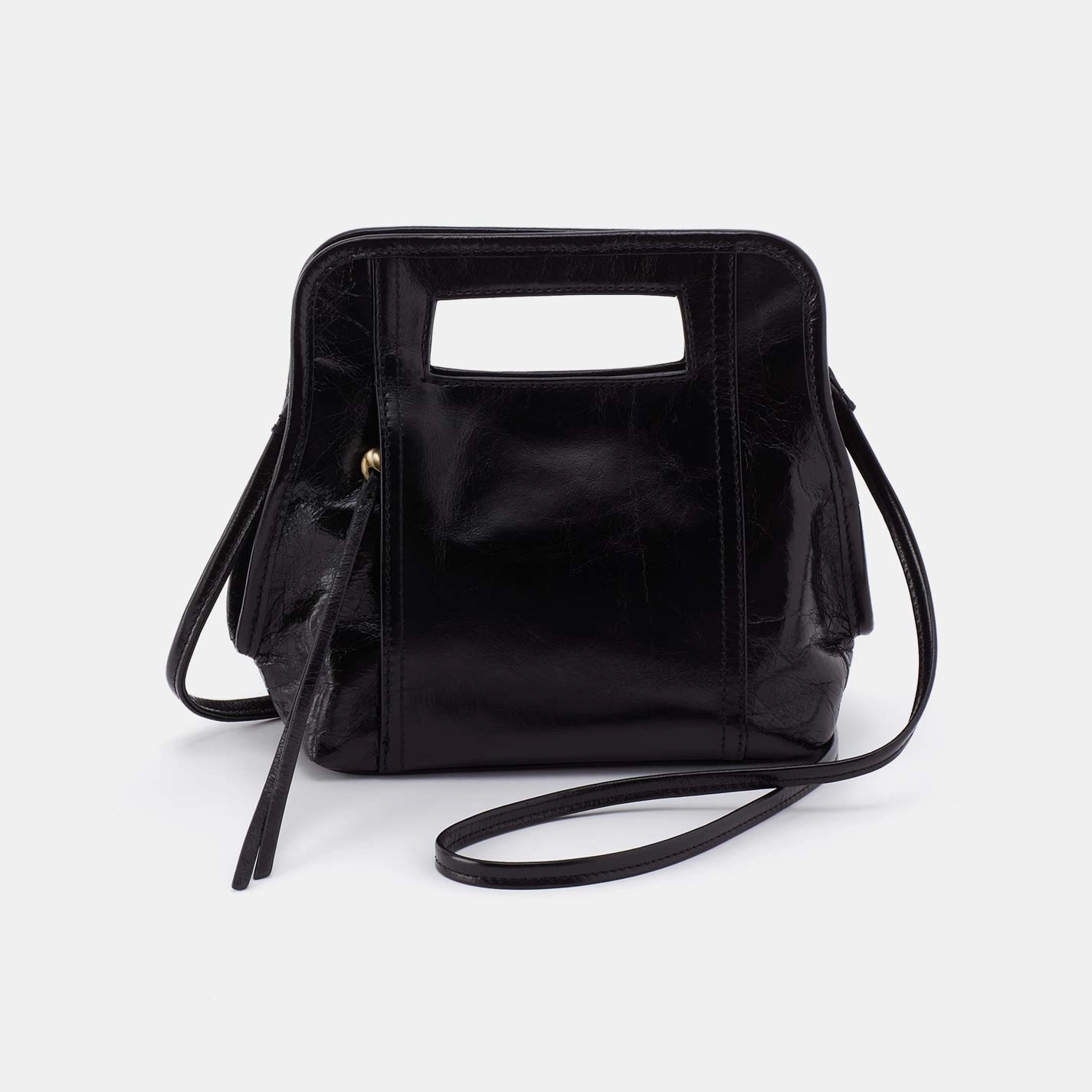 Modern Appeal Effortless Chic Ace Crossbody in Polished Leather - Black