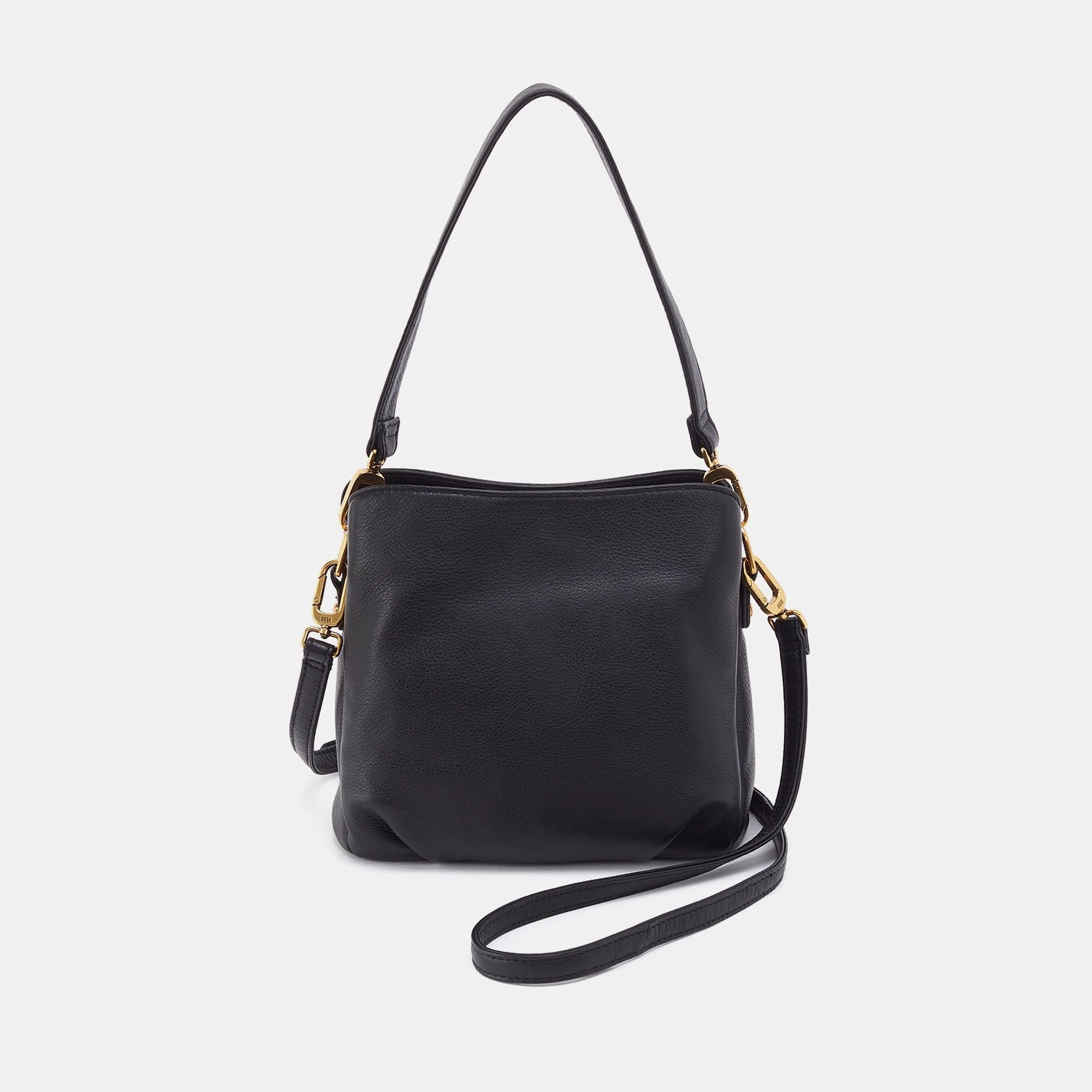 Everyday Style Starr Convertible Shoulder Bag in Pebbled Leather - Black