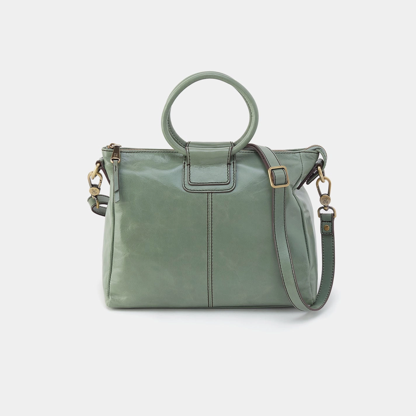 Outdoor Gear Stylish Detail Sheila Medium Satchel In Polished Leather - Jade