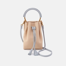 Eden Phone Crossbody In Pebbled Leather - Linen Timeless Design