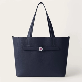 Everyday Use Sarah Tote Signature | Navy with Silver hardware