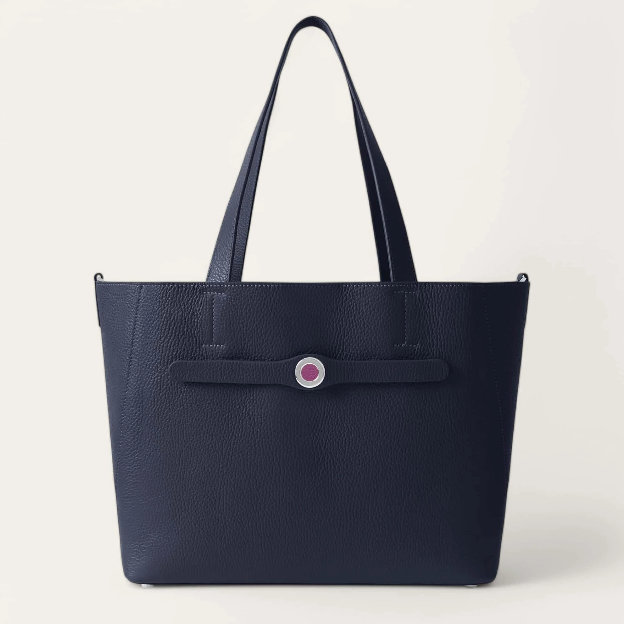 Everyday Use Sarah Tote Signature | Navy with Silver hardware