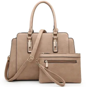 Top Handle Handbag with Matching Wristlet Trendy hobo bag